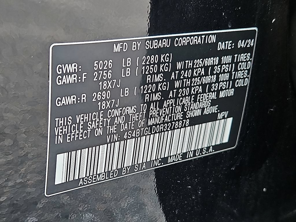 2024 Subaru Outback Onyx Edition XT