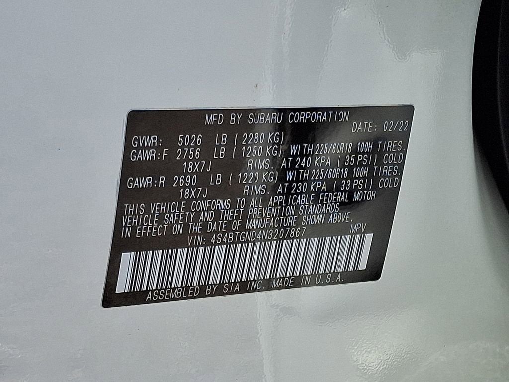 2022 Subaru Outback Limited XT