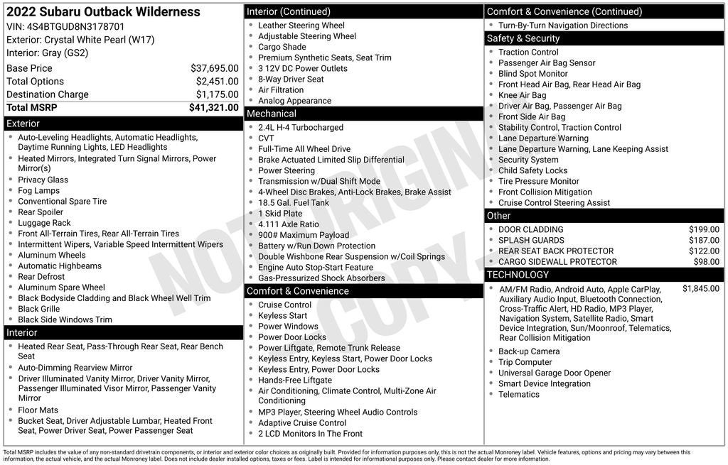 2022 Subaru Outback Wilderness