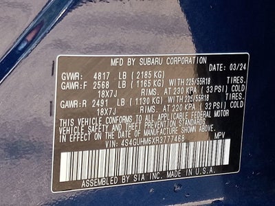 2024 Subaru Crosstrek Limited