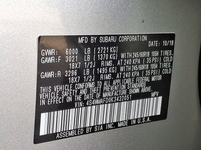 2019 Subaru Ascent Premium