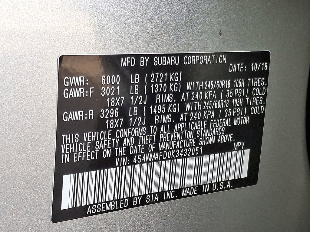 2019 Subaru Ascent Premium