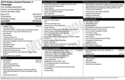 2019 Subaru Ascent Premium