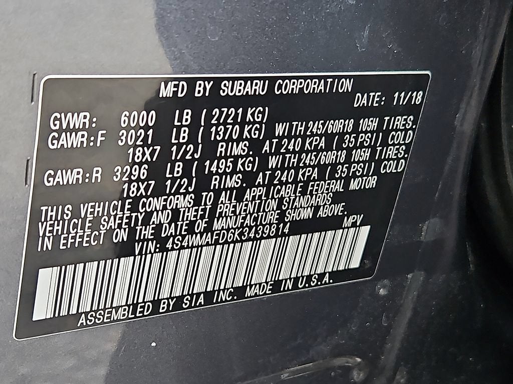 2019 Subaru Ascent Premium