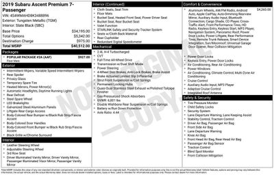 2019 Subaru Ascent Premium