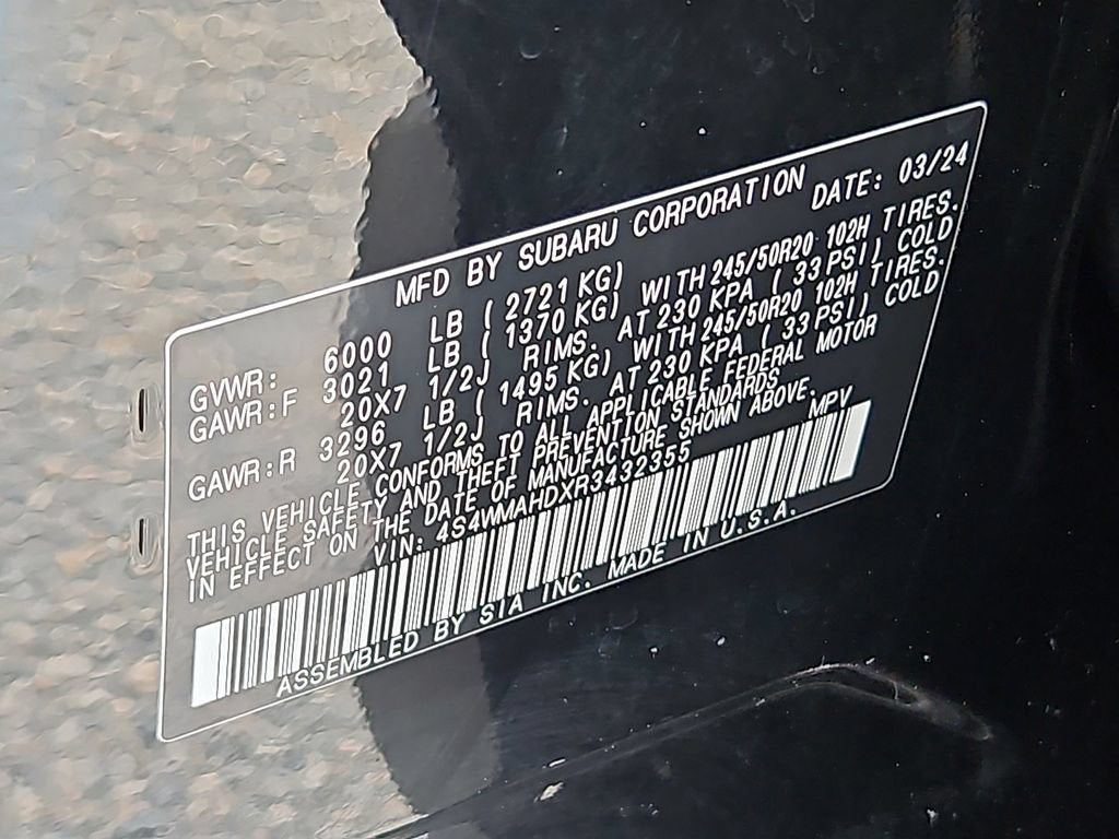 2024 Subaru Ascent Onyx Edition