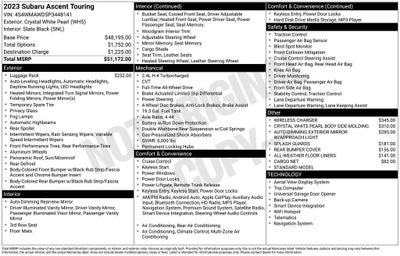 2023 Subaru Ascent Touring 7-Passenger