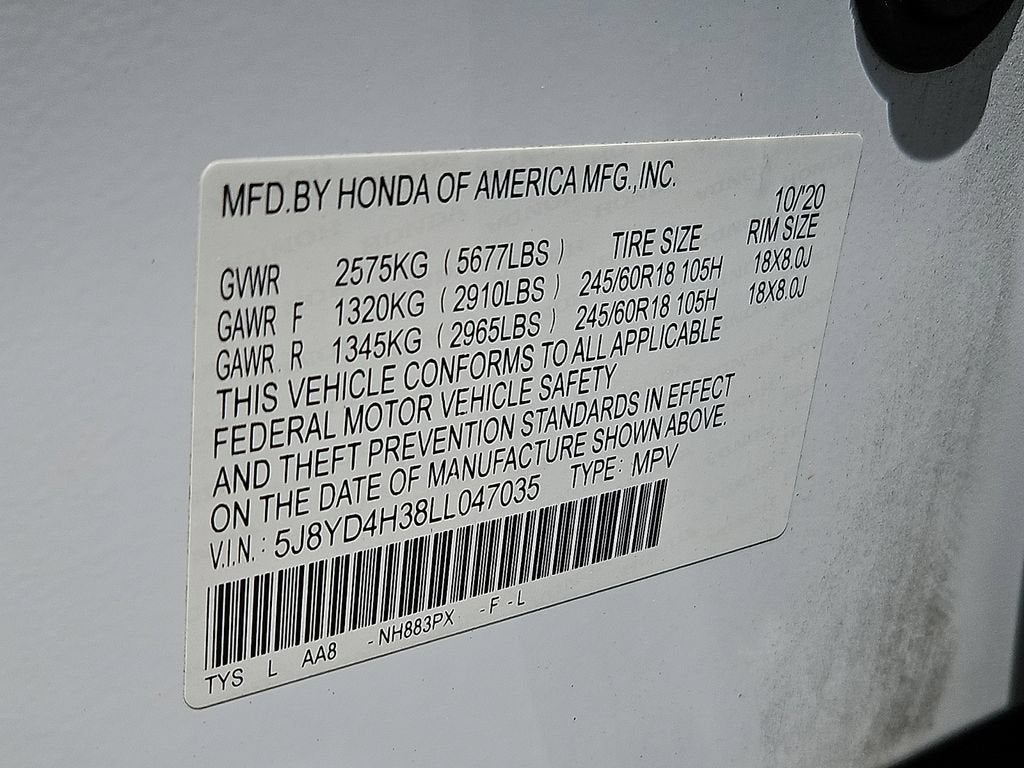 2020 Acura MDX Standard
