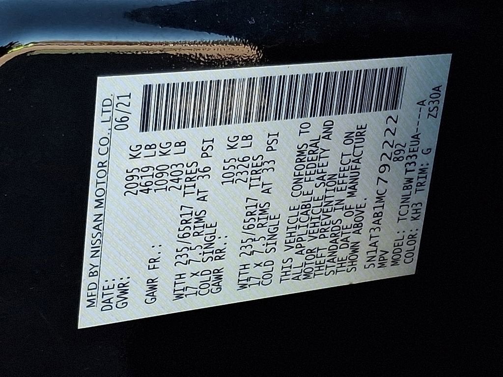 2021 Nissan Rogue S Intelligent AWD