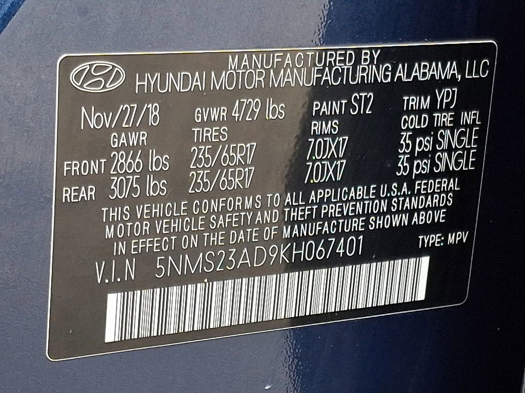 2019 Hyundai Santa Fe SE