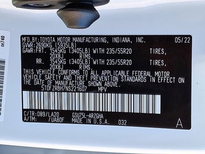 2022 Toyota Highlander Platinum