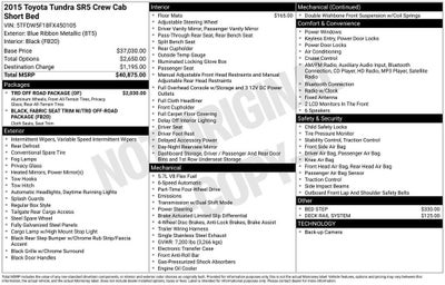 2015 Toyota Tundra SR5 5.7L V8