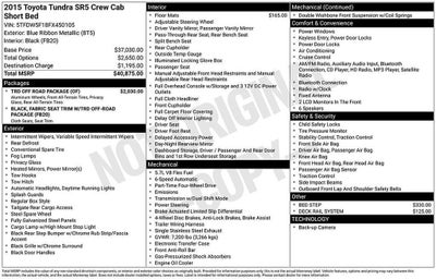 2015 Toyota Tundra SR5 5.7L V8