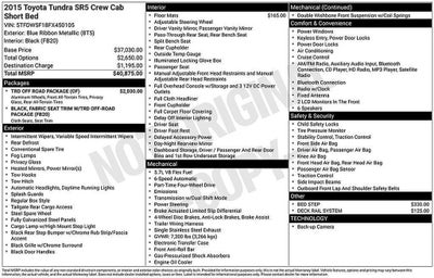 2015 Toyota Tundra SR5 5.7L V8