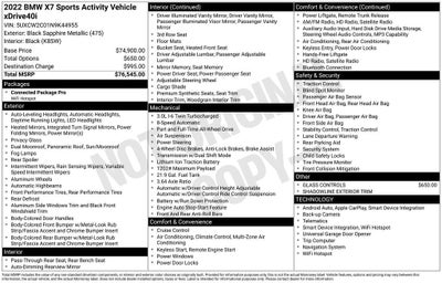 2022 BMW X7 xDrive40i