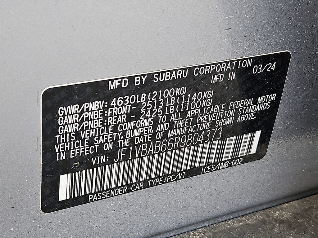 2024 Subaru WRX BASE