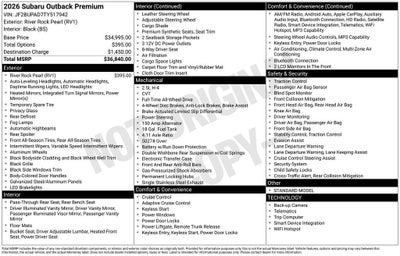 2026 Subaru Outback Premium