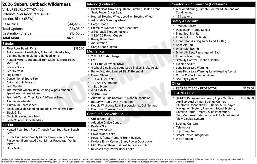 2026 Subaru Outback Wilderness
