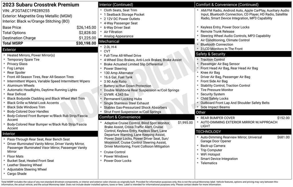 2023 Subaru Crosstrek Premium