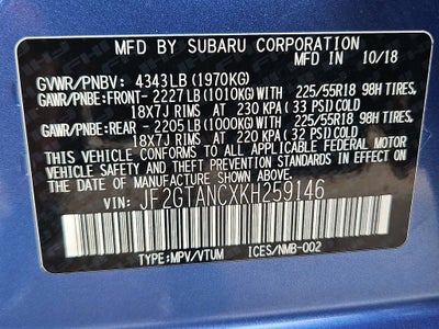 2019 Subaru Crosstrek 2.0i Limited