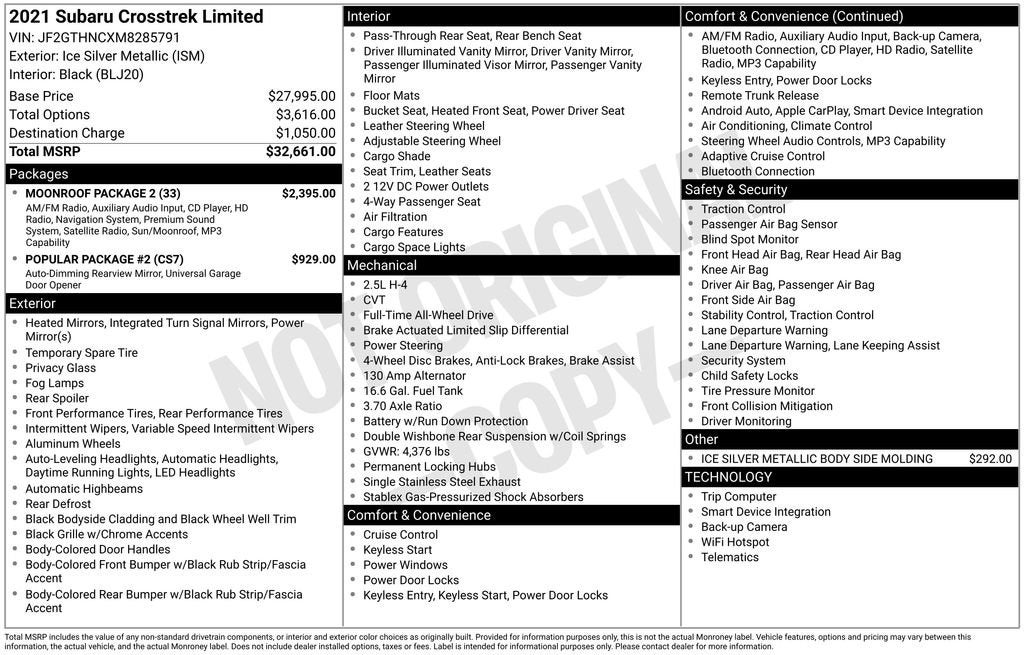 2021 Subaru Crosstrek Limited