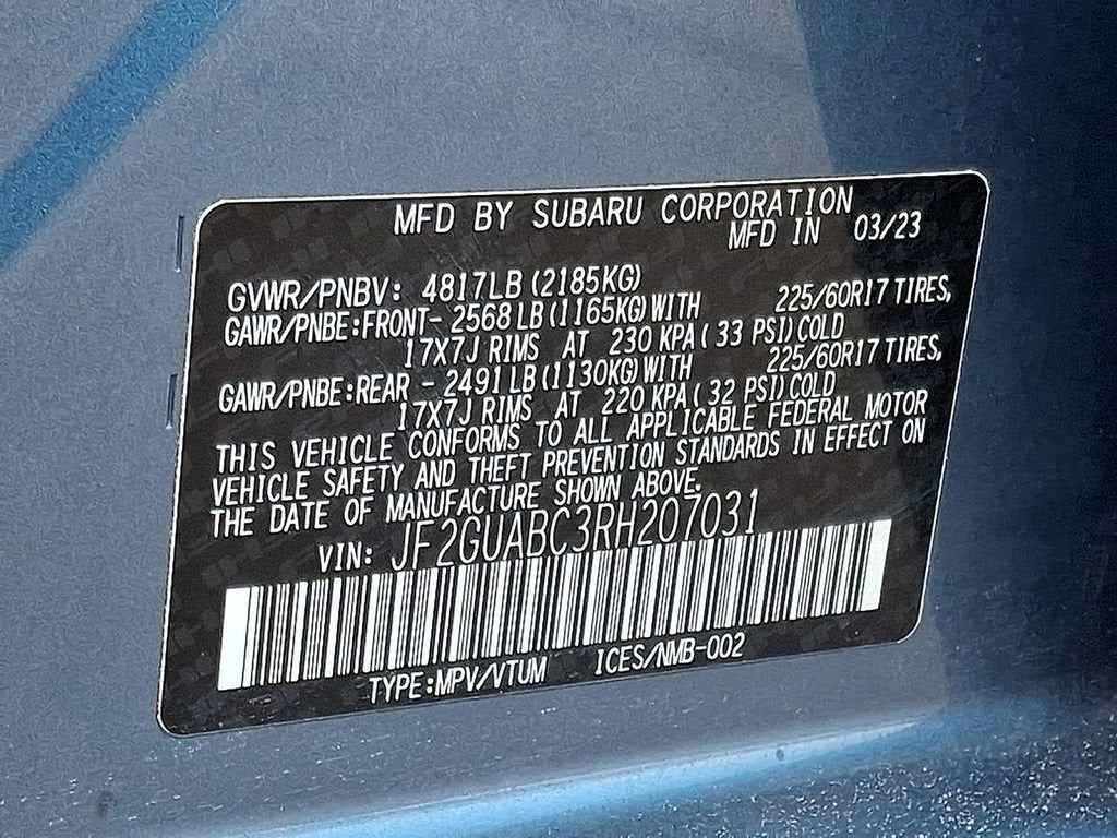 2024 Subaru Crosstrek 2.0I