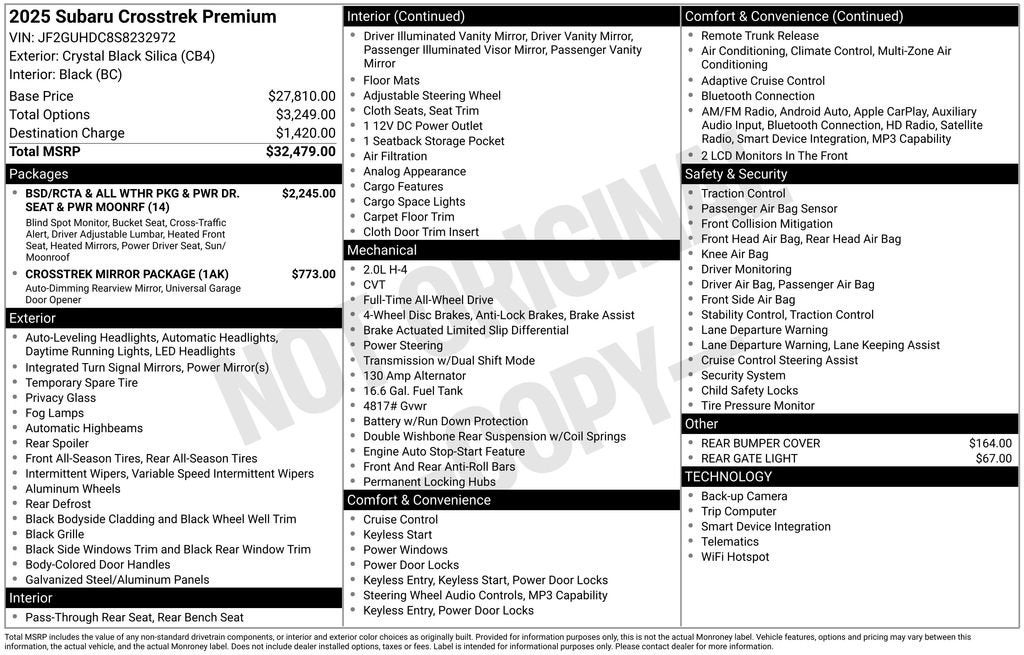 2025 Subaru Crosstrek Premium