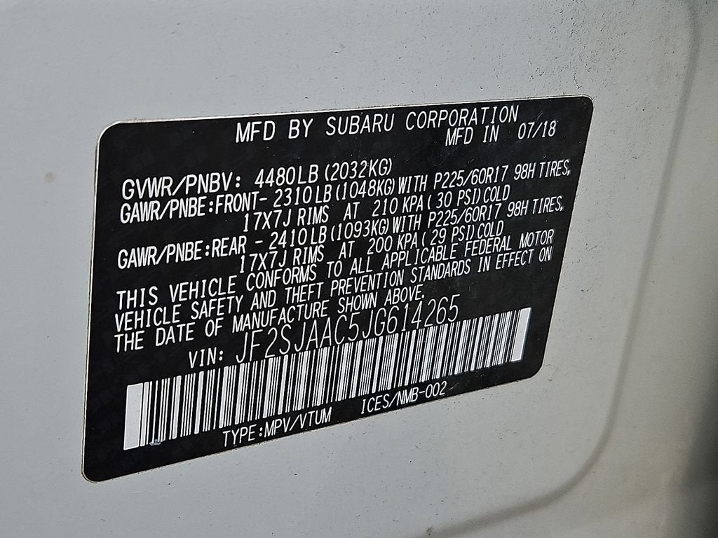 2018 Subaru Forester 2.5i