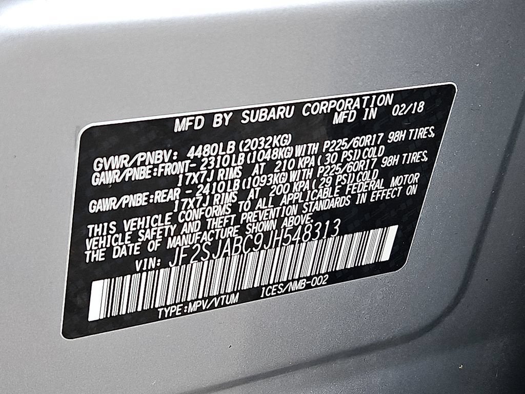 2018 Subaru Forester 2.5I