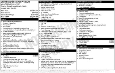 2020 Subaru Forester Premium