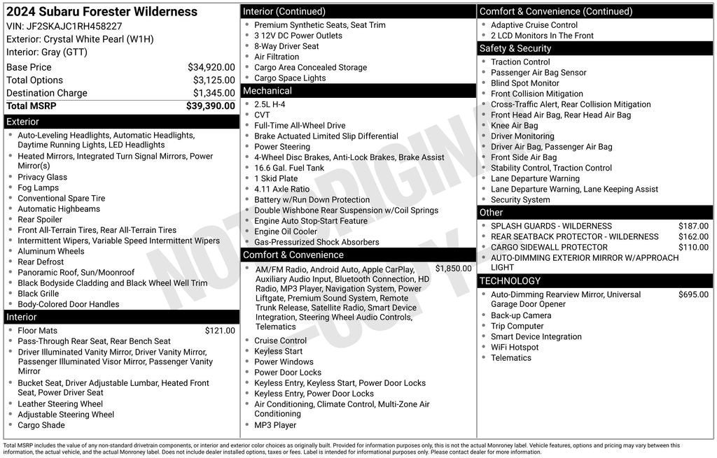 2024 Subaru Forester Wilderness