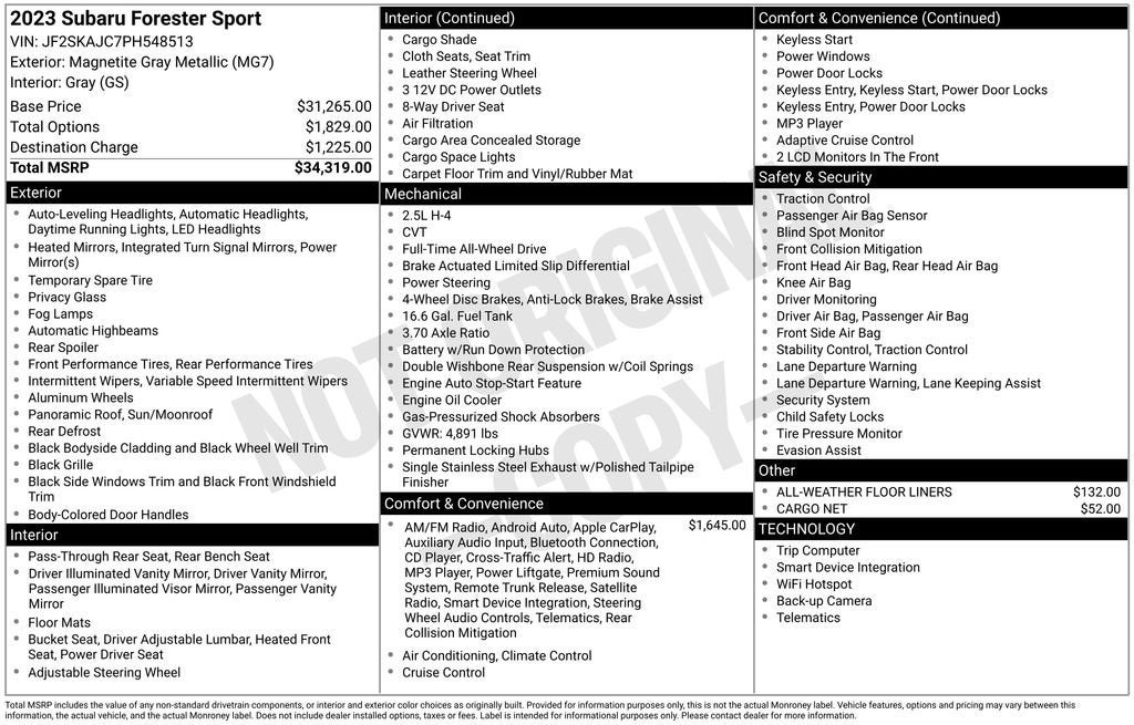 2023 Subaru Forester Sport