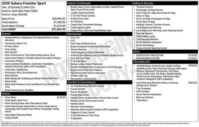 2020 Subaru Forester Sport