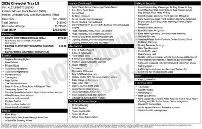 2026 Chevrolet Trax LS