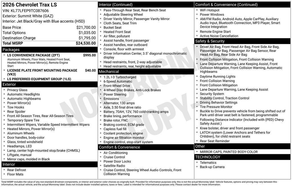2026 Chevrolet Trax LS