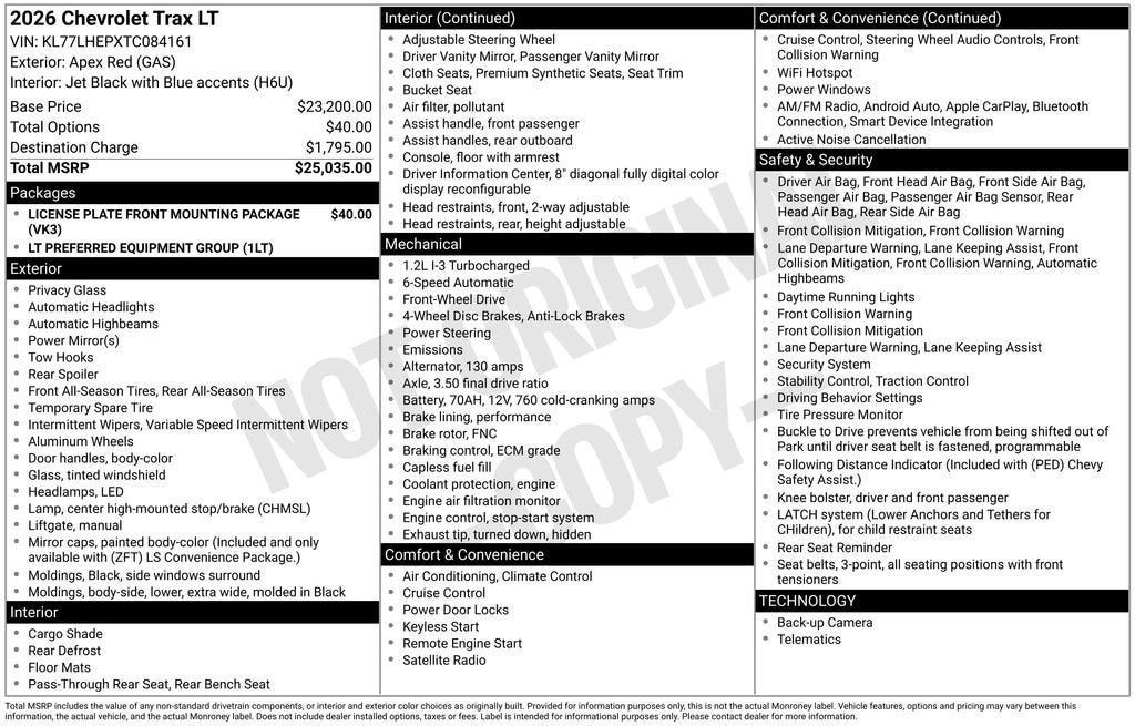 2026 Chevrolet Trax LT