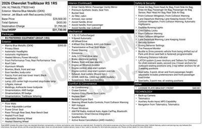 2026 Chevrolet Trailblazer RS