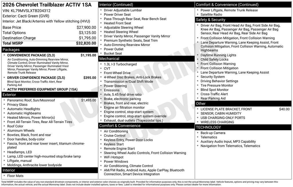2026 Chevrolet Trailblazer ACTIV
