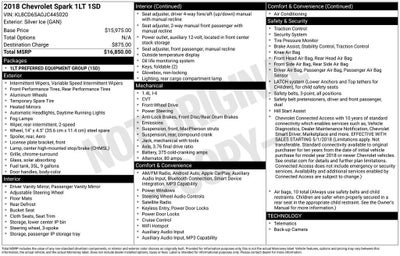 2018 Chevrolet Spark LT