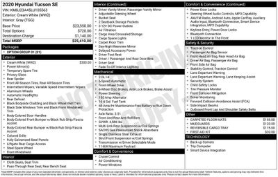 2020 Hyundai Tucson SE