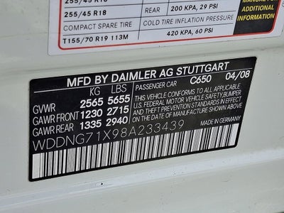 2008 Mercedes-Benz S 550 5.5L V8