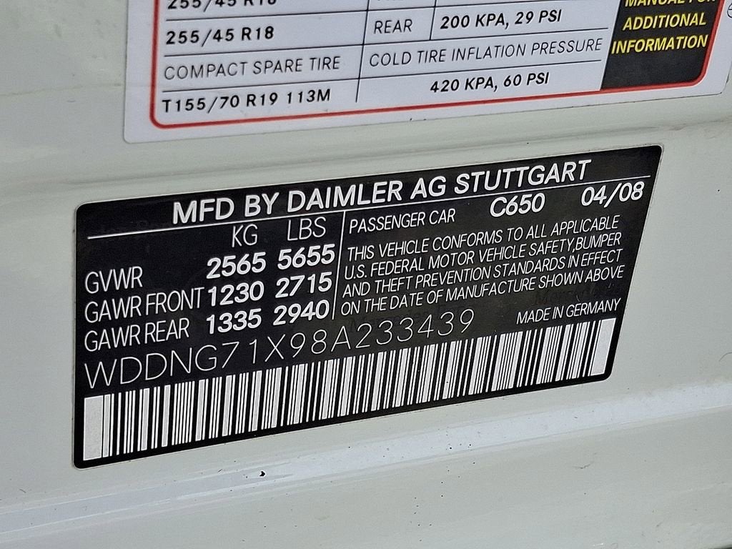 2008 Mercedes-Benz S 550 5.5L V8