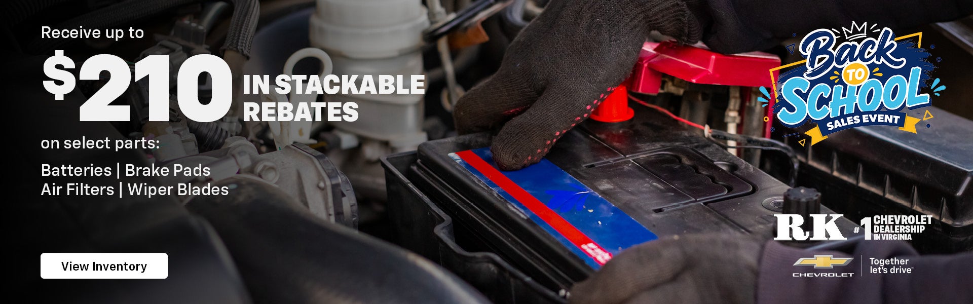 Receive up to $210 in stackable Rebates on select parts