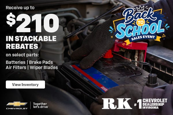 Receive up to
$210 in stackable Rebates on select parts