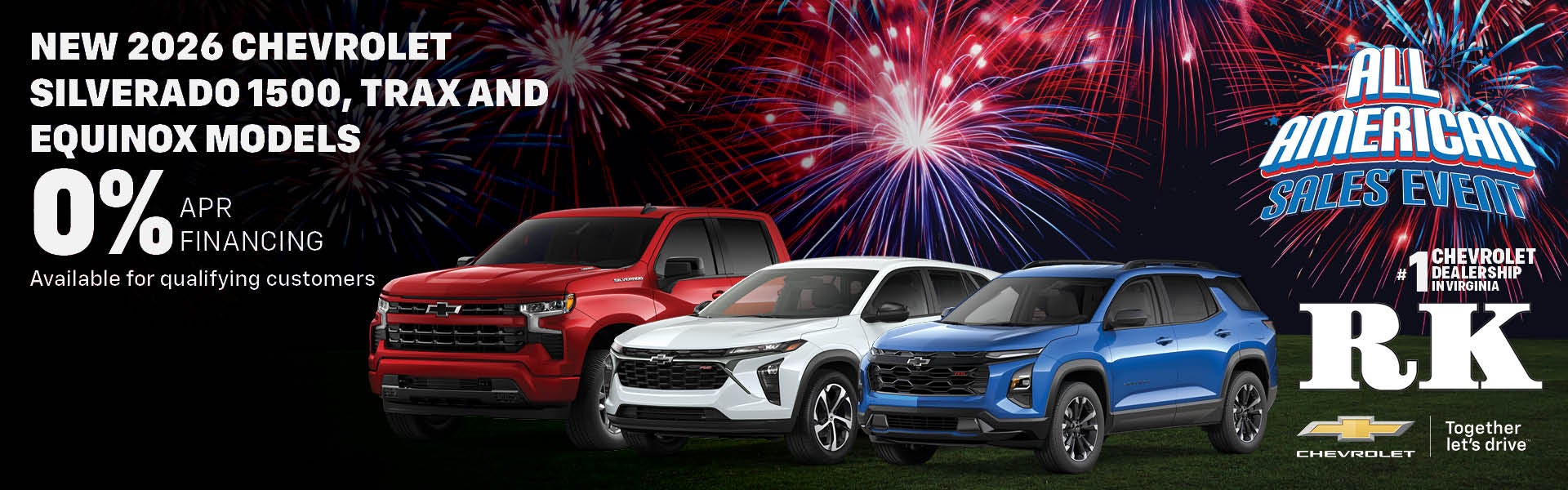 New 2026 Chevrolet Silverado 1500, Trax and Equinox models