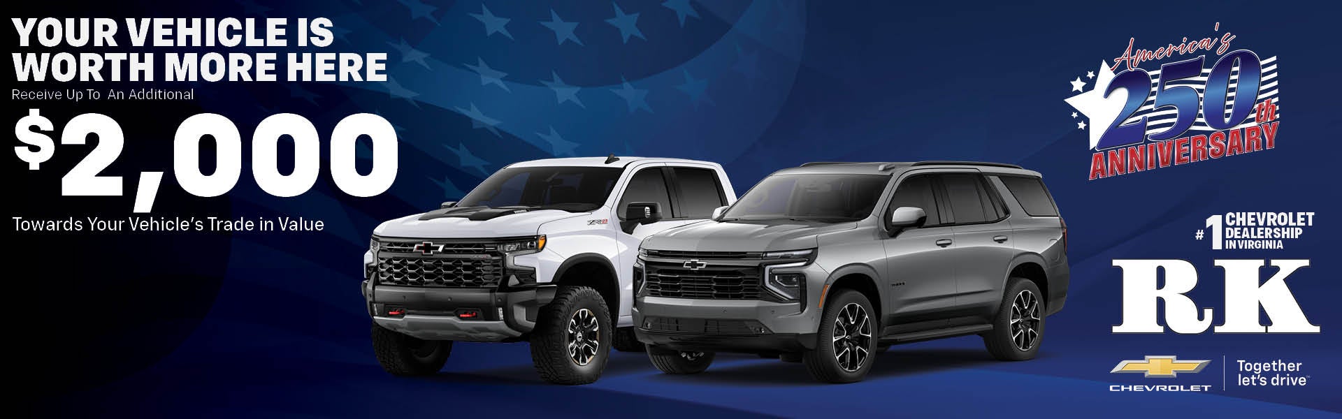 RECEIVE UP TO AN ADDITIONAL $2,000 OVER YOUR VEHICLE'S TRADE