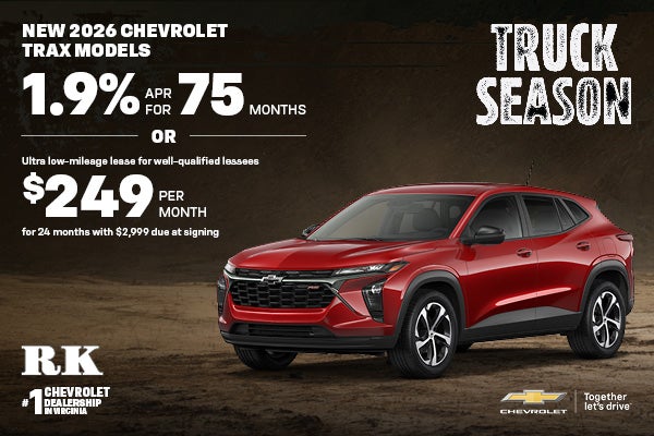 Get A Great deal on a New 2026 Chevrolet Trax Models