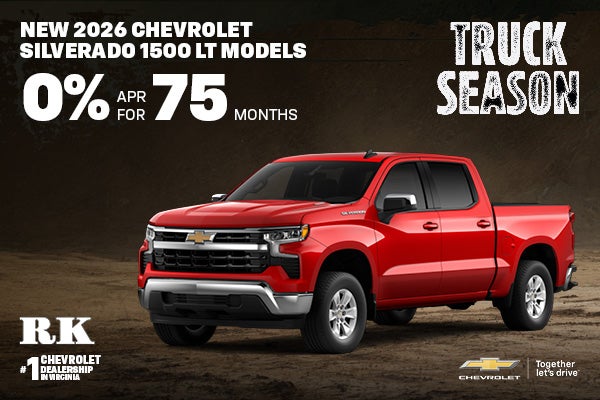 Gat 0% APR on New 2026 Chevrolet Silverado 1500 LT Models